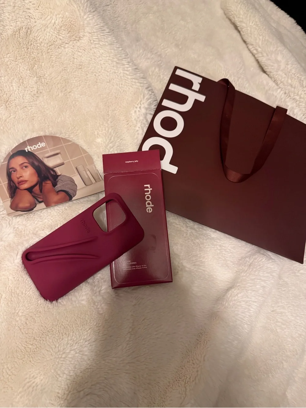 RHODE Burgundy Silicone Phone Case with Sculpted Grip